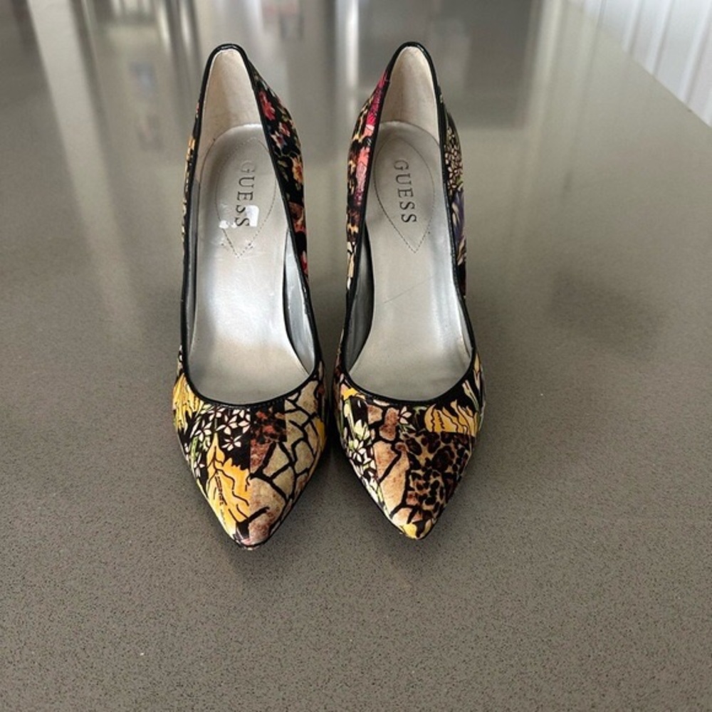 GUESS Floral Multicolor Heels
